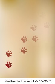 Tiger's footprint in red list vector