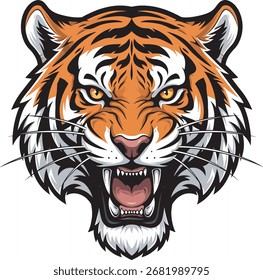 La cabeza del tigre está enojada