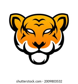 Tigers head logo design template. tiger e-sport logos.