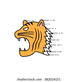 Tiger's Head Sticker