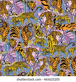 Tigers in the Jungle Background