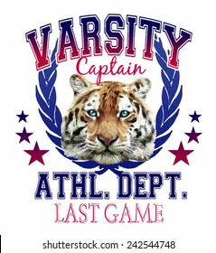 Tigers league / Tiger athletic department / T-shirt graphics