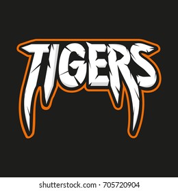 Diseño de Vector con logo deportivo Tigers EPS10 