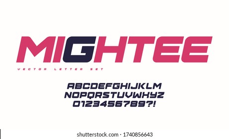 Tight and heavy rounded uppercase letter set, vector alphabet, typography.