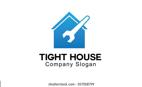 Tight House Logo Vector Icon Symbol Design Illustration