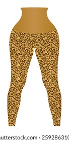 Tight leggings  leopard print. vector