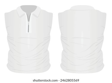 Tight sleeveless top tank. vector illustration