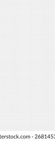 Tight space grid on portrait 9:21 transparent background ratio. Grid 54x126