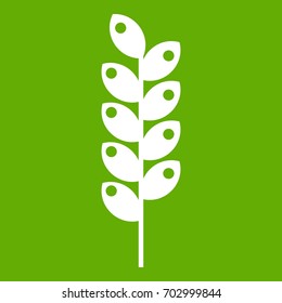 Tight spike icon white isolated on green background. Vector illustration