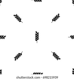 Tight spike pattern repeat seamless in black color for any design. Vector geometric illustration