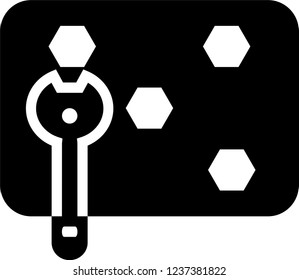 Tighten the bolt icon-wrench symbol