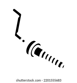 tighten screw wrench assembly furniture glyph icon vector. tighten screw wrench assembly furniture sign. isolated symbol illustration