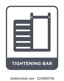 tightening bar icon vector on white background, tightening bar trendy filled icons from Gym and fitness collection, tightening bar simple element illustration
