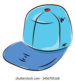 É uma cobertura apertada para a cabeça., vetor, desenho a cores ou ilustração. 