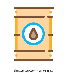 tightly closed gas barrel icon vector. tightly closed gas barrel sign. color symbol illustration