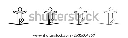 Tightrope walker icon Flat illustration sign