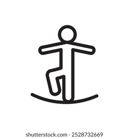 Tightrope walker icon Outline vector for web ui