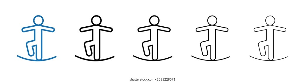 Tightrope walker icon Outline vector logo for web ui