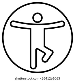 Tightrope walker icon simple flat icon vector symbol