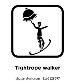Tightrope walker icon vector isolated on white background, Tightrope walker transparent sign , holiday illustrations