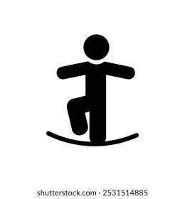 Tightrope walker icon web design in vector
