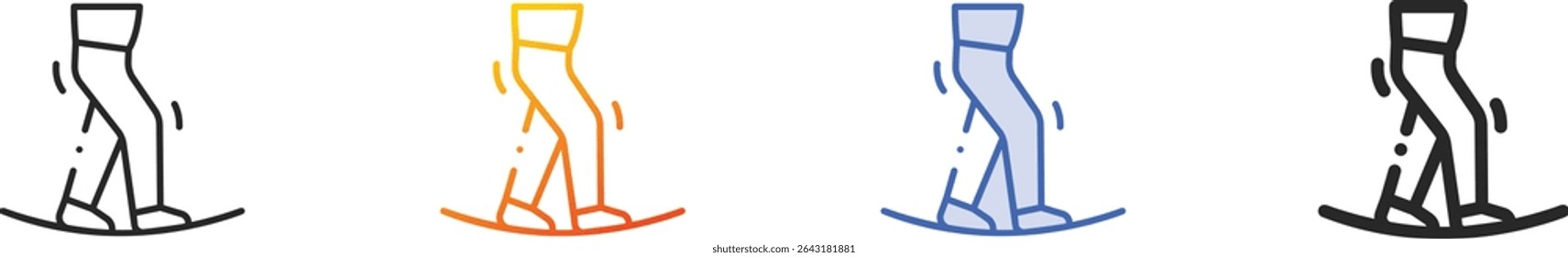 tightrope walker icon.Thin Linear, Gradient, Blue Stroke and bold Style Design Isolated On White Background