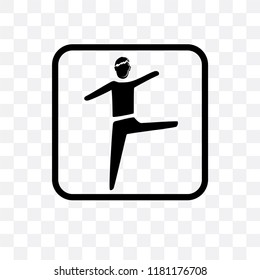 Tightrope walker vector icon isolated on transparent background, Tightrope walker logo concept