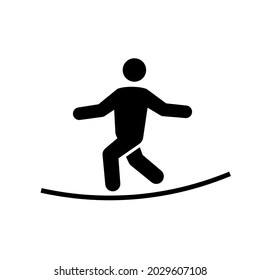 Tightrope Walking Icon Clipart Image Isolated Stock Vector (Royalty ...