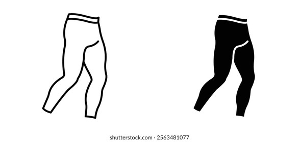Tights icons in outline and fill. vector illustration for ui.
