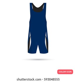 Tights for wrestling color flat icon for web and mobile design