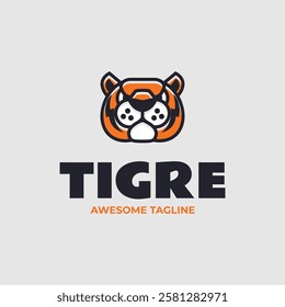 Tigre Simple Mascot Logo Template