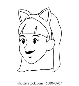 tigress woman in costume party halloween