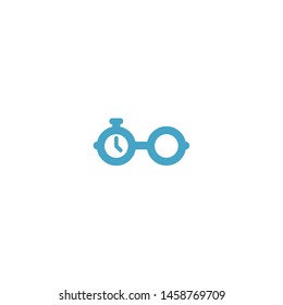 Tiime glasses logotype, icon, vector illustration