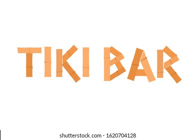 Tiki Bar sign icon. Clipart image isolated on white background