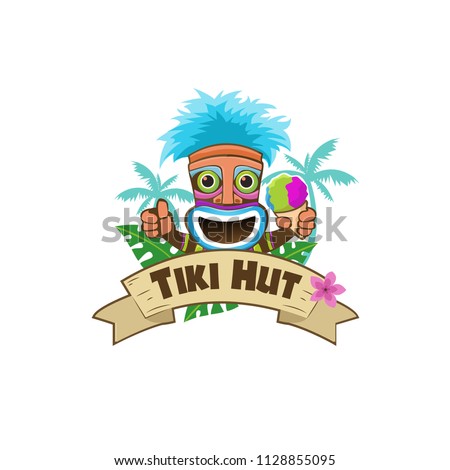 Tiki Hut Shaved ice logo
