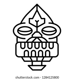 Tiki idol icon. Outline tiki idol vector icon for web design isolated on white background