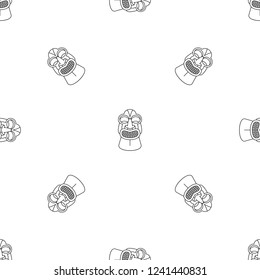 Tiki idol pattern seamless vector repeat geometric for any web design