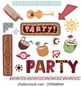 Tiki island party set