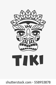 Tiki mascot vector illustration