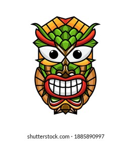 Tiki mask  creative design vector template