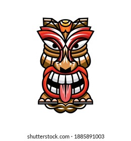 Tiki mask , creative design vector template