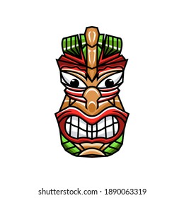 Tiki mask , creative design vector template
