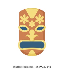 Tiki Mask Icon Illustration Perfect for travel, vacation, and island themed projects.