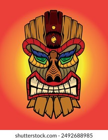 Ilustración de la máscara Tiki para principiantes