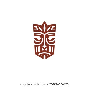 tiki mask logo icon simple