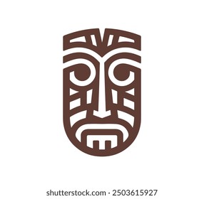 Icono de logotipo de máscara de Tiki simple