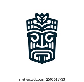 tiki mask logo icon simple