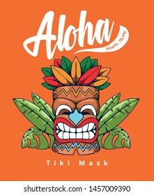 tiki mask on hawaii island