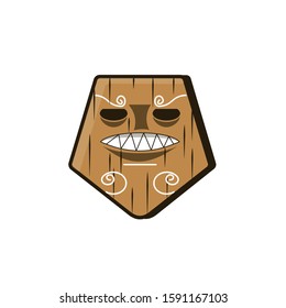 Tiki Mask Totem Design Vector