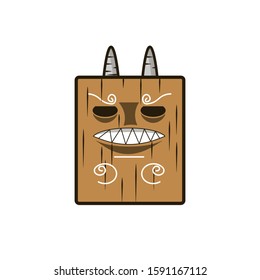 Tiki Mask Totem Design Vector